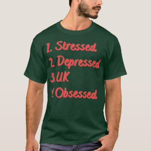 Stressgezeichnet Depressionen im Vereinigten König T-Shirt