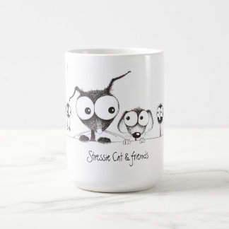 Stressie Katze u. Freund-Tasse Kaffeetasse