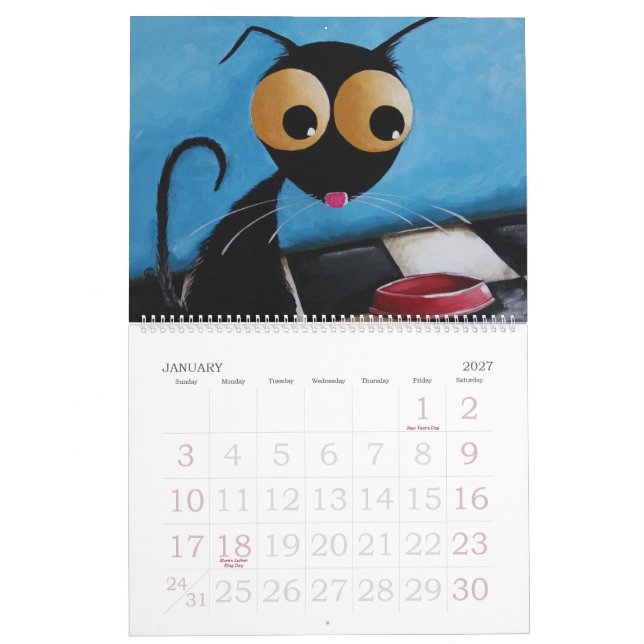 Stressie Katzenkalender Kalender (Jan 2027)