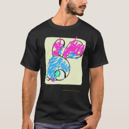 Stressiver Bunny auf schwarz T-Shirt