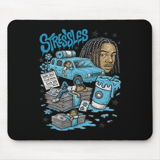 Stressless 11 Legend Blue White Black 2025 Hallowe Mousepad (Vorne)