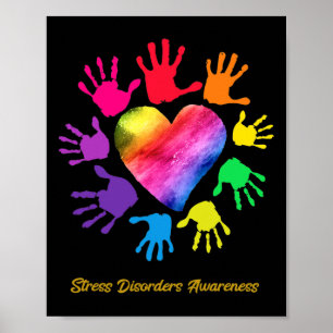 Stressstörungen Bewusstsein Hände Stress Störungen Poster