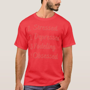 Stresste depressive Jogging besessen T-Shirt