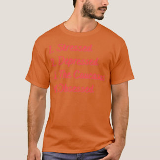 Stresste deprimiert den Kaukasus besessen T-Shirt