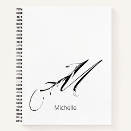 Stresstes Skript mit Name Monogram Notebook Notizbuch