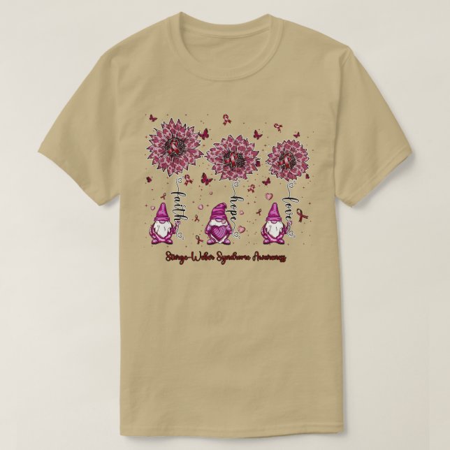 StressWeber Syndrome Awareness Gnome Glaube hoffen T-Shirt (Design vorne)