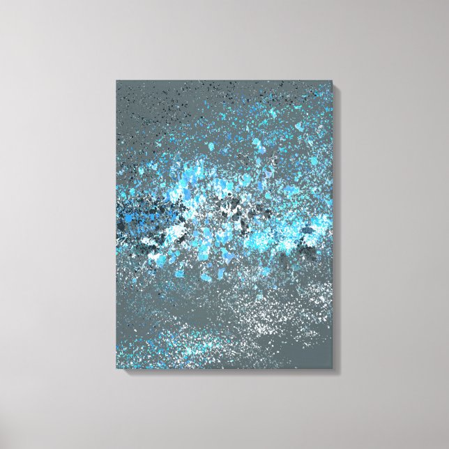 Stretched.canvas drucken in blau und grün. leinwanddruck (Vorderseite)