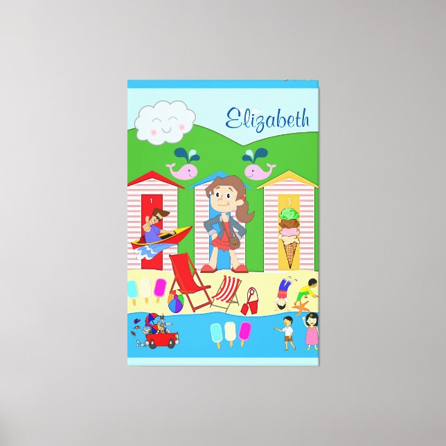Stretched Canvas Print Beach Summer Fun Leinwanddruck (Vorderseite)