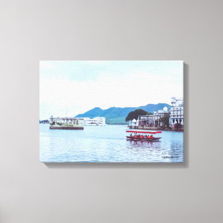 Stretched Canvas Print - Beautiful Lake Palace Leinwanddruck