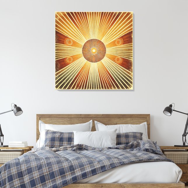Stretched Canvas Print - Bohemischer Sonnenbrand i Leinwanddruck