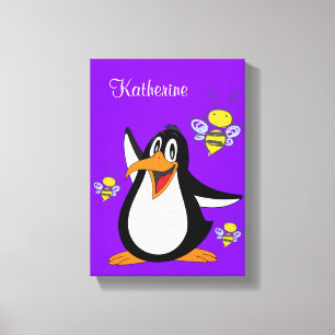 Stretched Canvas Print Bumblebee Pinguin Leinwanddruck