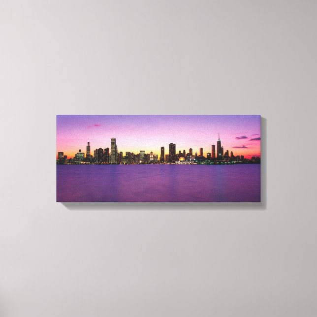 Stretched Canvas Print - Chicago Skyline Leinwanddruck (Vorderseite)