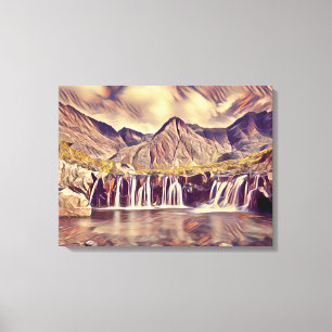 Stretched Canvas Print Insel of Skye Feen Pools Leinwanddruck