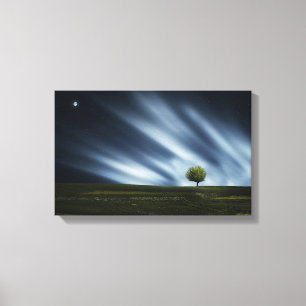 Stretched Canvas Print - Landschaftssternbaum Leinwanddruck