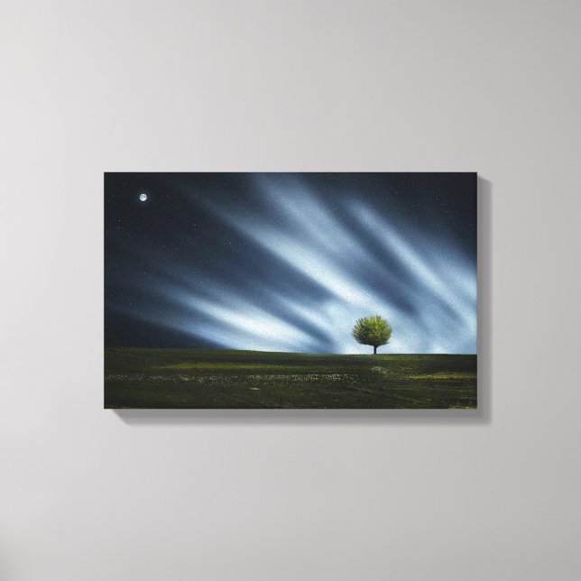 Stretched Canvas Print - Landschaftssternbaum Leinwanddruck (Vorderseite)