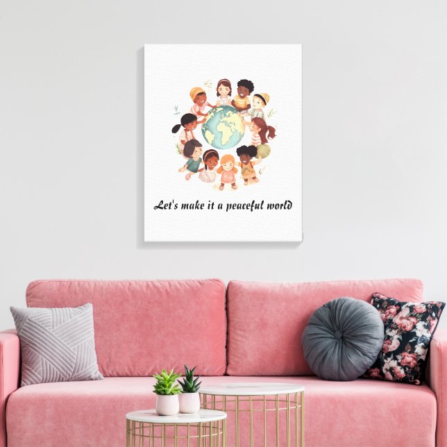 Stretched Canvas Print Leinwanddruck (Insitu (Wohnzimmer))