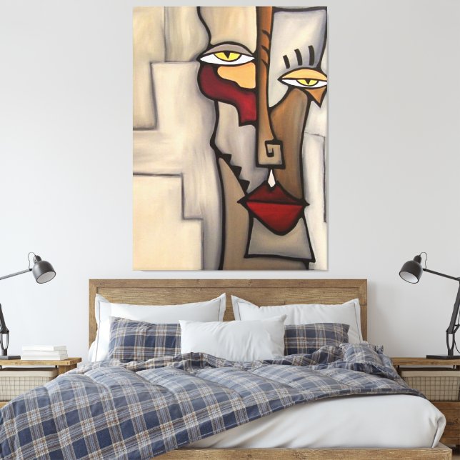 Stretched Canvas Print Leinwanddruck (Insitu (Schlafzimmer))