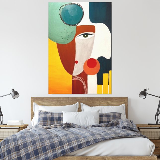 Stretched Canvas Print Leinwanddruck (Insitu (Schlafzimmer))