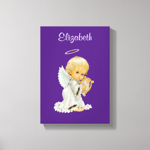 Stretched Canvas Print Lila Angel Leinwanddruck