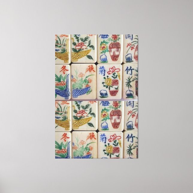 Stretched Canvas Print Mahjong Leinwanddruck (Vorderseite)