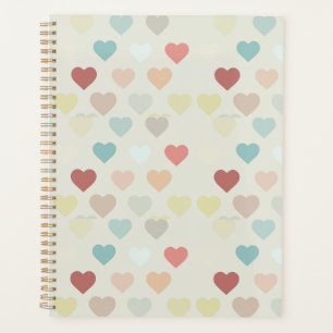 Stretched Canvas Print mit Herzen Planer