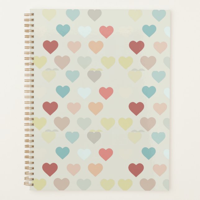 Stretched Canvas Print mit Herzen Planer (Vorderseite)