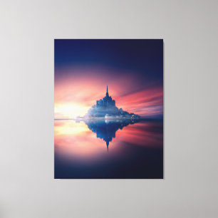 Stretched Canvas Print - Mont Saint Michel Frankre Leinwanddruck