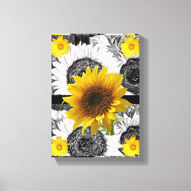 Stretched Canvas Print Mother's Day Sonnenblume Leinwanddruck (Vorderseite)