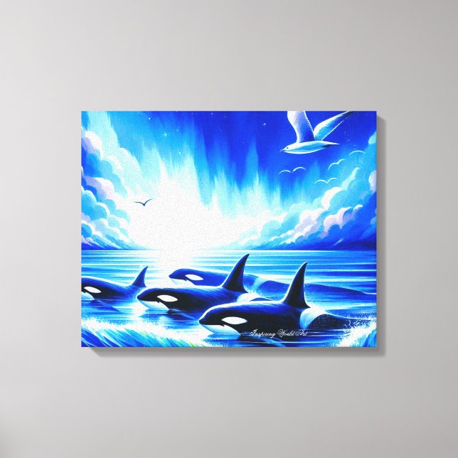 Stretched Canvas Print Orca Leinwanddruck (Vorderseite)