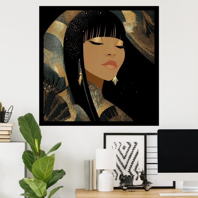 Stretched Canvas Print Poster (Heimbüro)