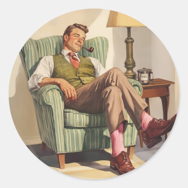 Stretched Canvas Print Runder Aufkleber (Vorderseite)