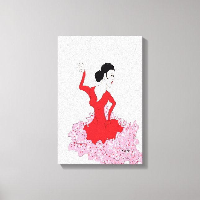 Stretched Canvas Print : Spanish Dancer Leinwanddruck (Vorderseite)