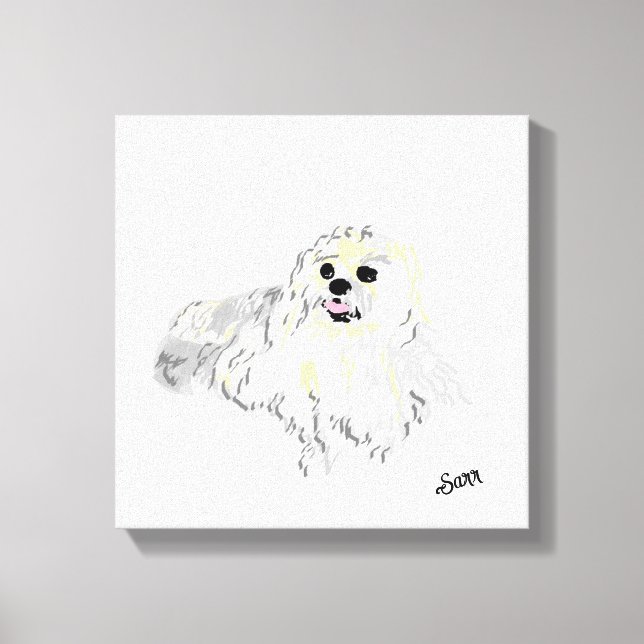 Stretched Canvas Print : Spitz Puppy Leinwanddruck (Vorderseite)