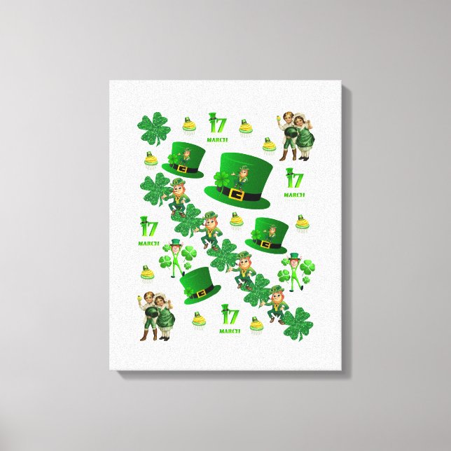 Stretched Canvas Print St. Patrick's Day Leinwanddruck (Vorderseite)