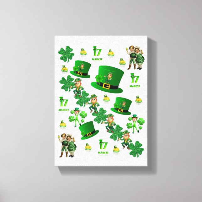 Stretched Canvas Print St. Patrick's Day Leinwanddruck (Vorderseite)