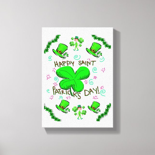 Stretched Canvas Print St. Patrick's Day Leinwanddruck (Vorderseite)