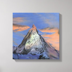 Stretched Canvas Print - The Matterhorn at Sunset Leinwanddruck