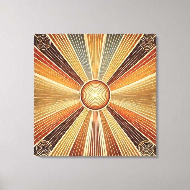 Stretchierte Canvas Print - Bohemischer Sonnenbran Leinwanddruck (Vorderseite)