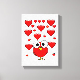 Stretchierte Canvas Print Valentine's Day Pinguin Leinwanddruck