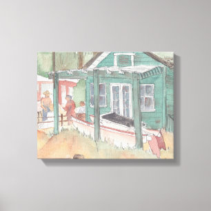 Stretchierte Leinwand "Wasserfarbene Sketch/Krista