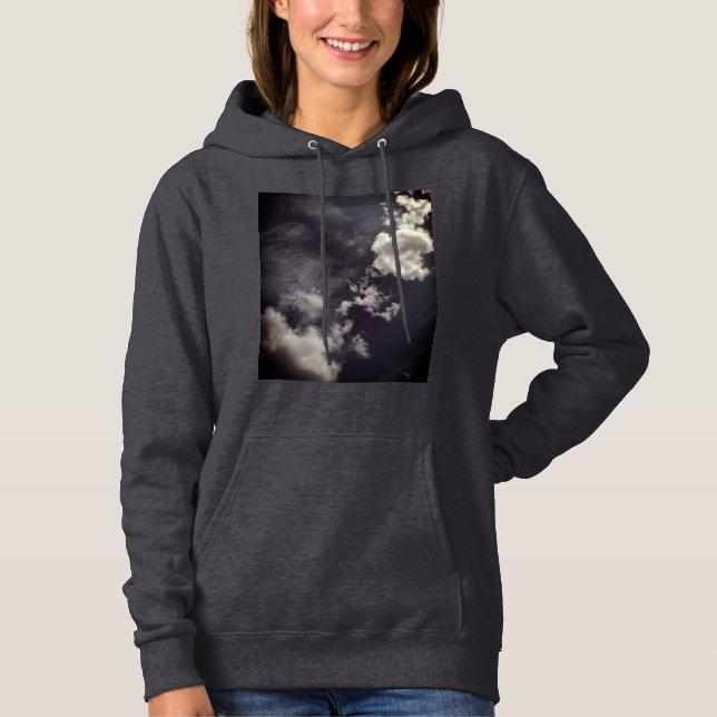 Stretchierte Metallwolken Hoodie (Vorderseite)