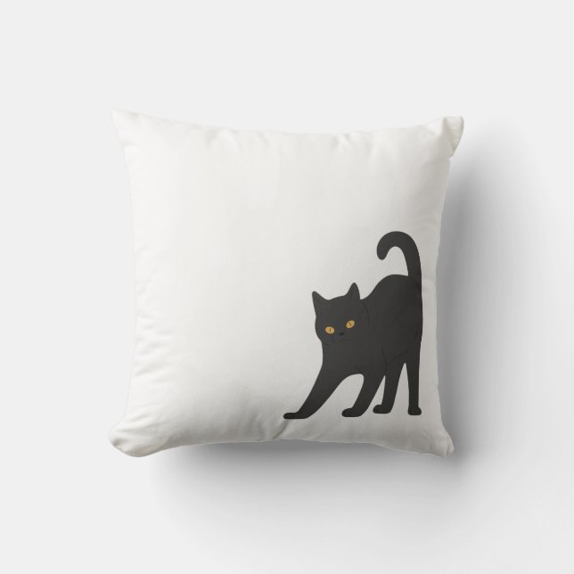 Stretching Cat Throw Kissen (Vorderseite)