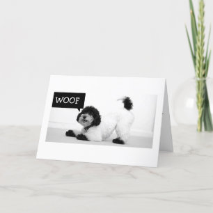 STRETCHING PUP WILL JUMP FÜR JOY BIRTHDAY CARD KARTE