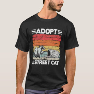Streunende Katze adoptieren  Waschbär  1 T-Shirt