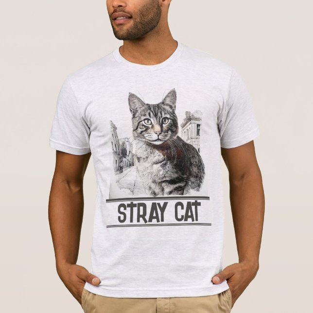Streunende Katze T-Shirt (Vorderseite)