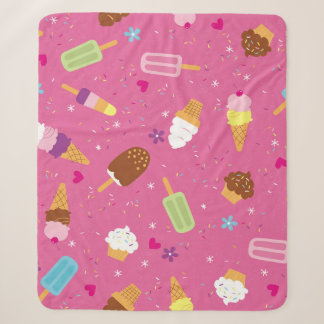 Streusel, Cupcakes, Eis und Eisstäbchen verstreut Sherpadecke