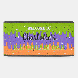 Streusel und Halloween-Eiscreme Banner