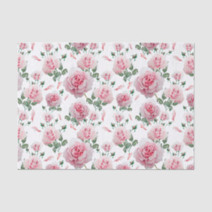 Streuungs-rosa Rosen-Muster Seidenpapier