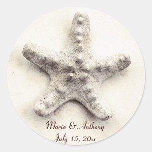 strfish - Ozeanflüster Hochzeitsticker Runder Aufkleber