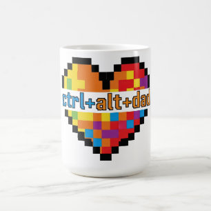 Strg + Alt + Dad Geek Dad T-Shirt Kaffeetasse